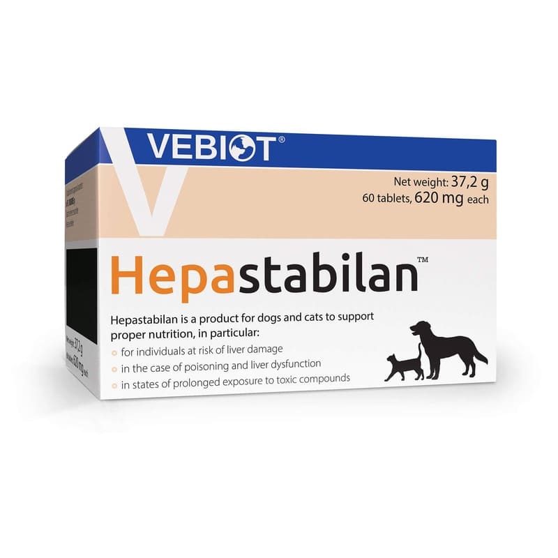 Vebiot Hepastabilan tabletes aknu veselībai suņiem un kaķiem N60